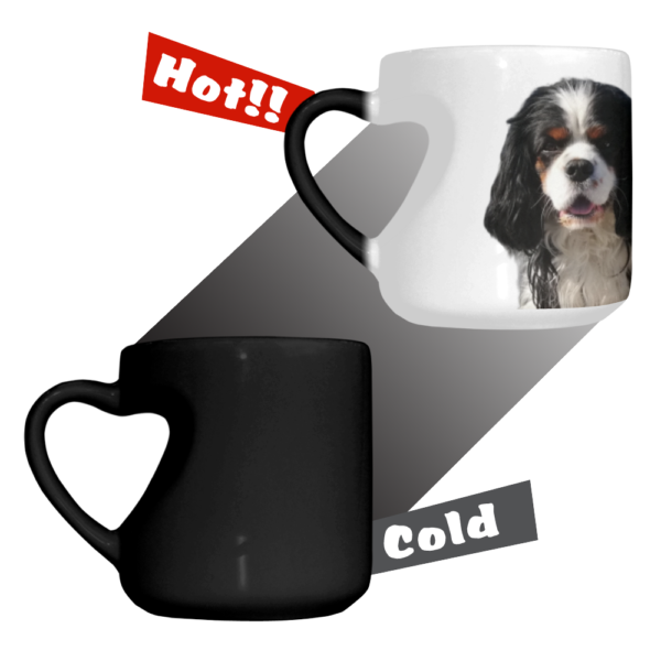 Cavalier King Charles Mug Heart-shaped Morphing Mug - Image 6