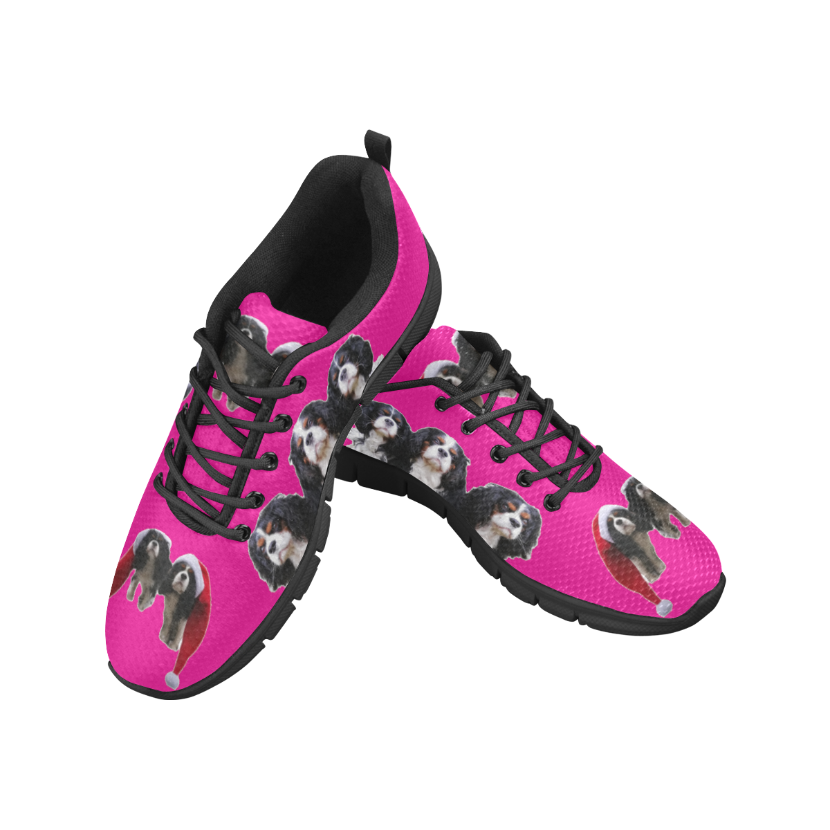 Women's Christmas Shoe Pink Breathable Sneakers (Large Size) - Image 3