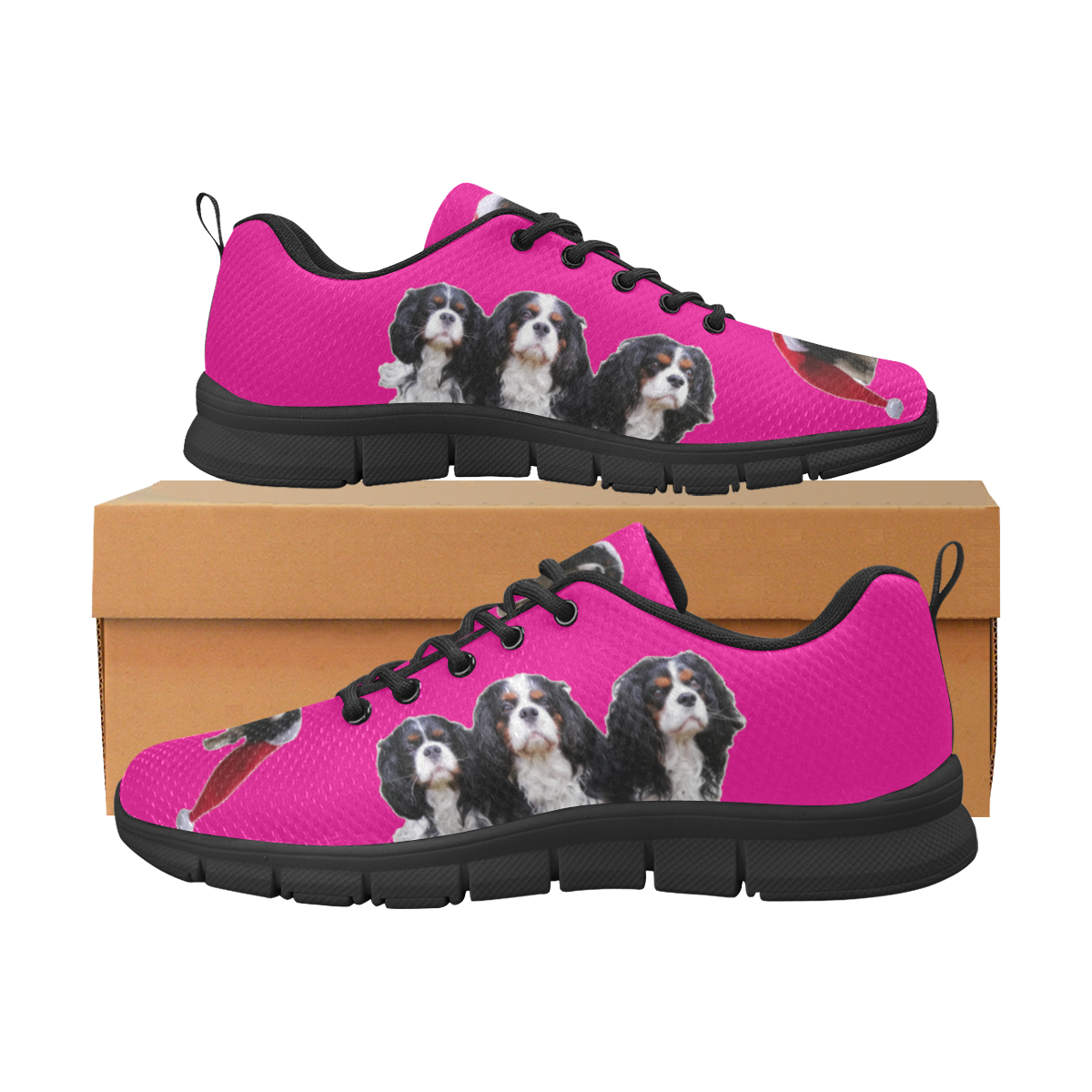 Women's Christmas Shoe Pink Breathable Sneakers (Large Size) - Image 4